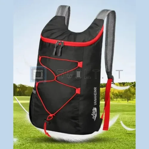 Zaino Pieghevole Nero Multifunzionale Sportivo in Nylon