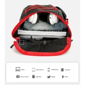 Zaino Pieghevole Nero Multifunzionale Sportivo in Nylon