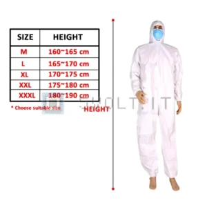 Tuta Monouso Traspirante Antipolvere PP Bianca XL Spray