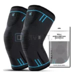 Coppia Ginocchiere Elastiche Blue TG L Traspiranti Sport