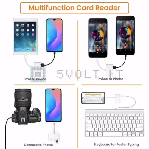 Adattatore 3in1 Type-C TF SD USB Lettore Schede Memoria
