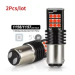2pz Luci LED BAY15D Rosse 3030SMD P21 5W Freno