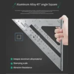 Righello Triangolare in Alluminio 7 Pollici Angolo Legno