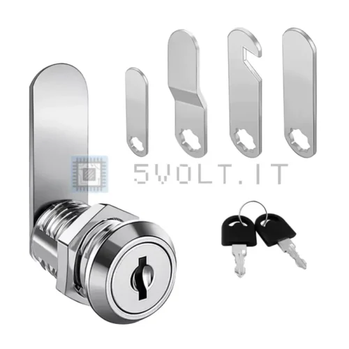 Serratura Porta Armadio 25mm 2 Chiavi Palestra in Zinco