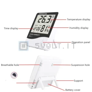 Termometro Digitale LCD Misuratore Umidità Interni Esterni