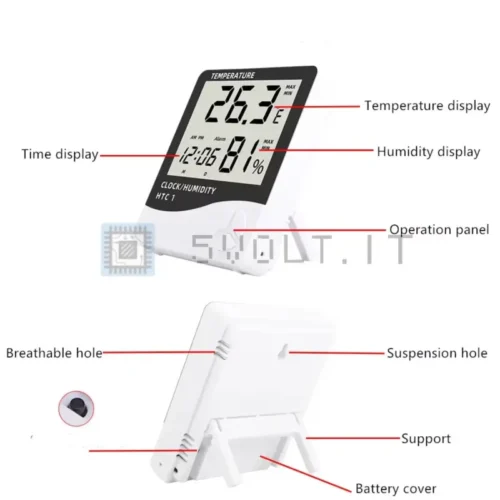 Termometro Digitale LCD Misuratore Umidità Interni Esterni