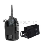 Taschino Nero Radio Walkie Talkie Borsa in Nylon Caccia