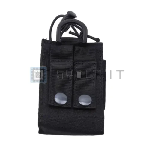 Taschino Nero Radio Walkie Talkie Borsa in Nylon Caccia