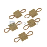 Lotto 5pz Fibbia Rilegatura Antenna Molla Khaki Tattica