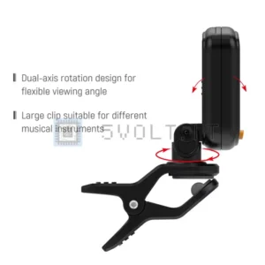 Accordatore per Chitarra AROMA AT-01A Girevole Clip