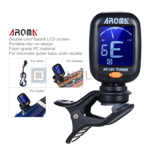 Accordatore per Chitarra AROMA AT-101 Girevole Clip