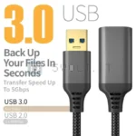 Cavo Dati Intrecciato USB 3.0 1mt in Nylon Prolunga