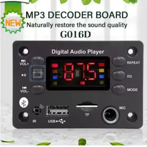Lettore Musicale per Auto USB TF FM MP3 Bluetooth 5.0