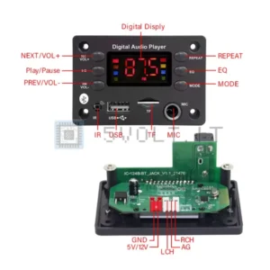Lettore Musicale per Auto USB TF FM MP3 Bluetooth 5.0