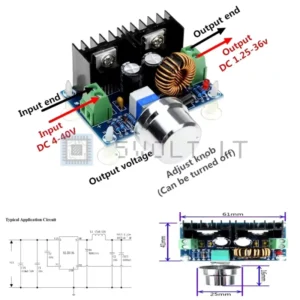 Modulo Alimentazione XH-M401 DC-DC 8A 200W 4-40V