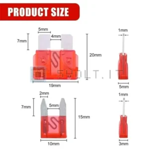 Kit 60pz Fusibili per Auto 5-10-15-20-25A 5pz Cadauno
