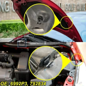 Clip 792834 Morsetto Fissaggio Cofano per Citroen C2 C3 C4