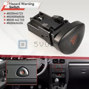 Pulsante Luce Emergenza Pericolo per Clio II 8200442723