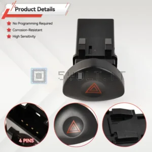 Pulsante Luce Emergenza Pericolo per Clio II 8200442723