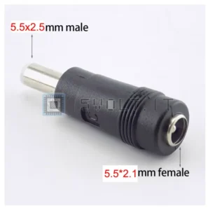 2pz Connettore Alimentazione Maschio 5.5x2.1mm CC Laptop