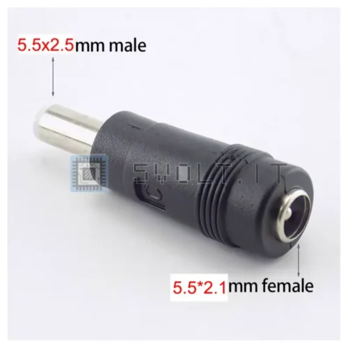 2pz Connettore Alimentazione Maschio 5.5x2.1mm CC Laptop