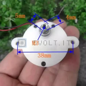 Motoriduttore DC 3-6V 15RPM Giri 32mm Luci Palcoscenico