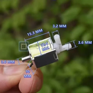 Mini Elettrovalvola Flusso Gas 5-6V Due Posizioni Tre Vie