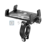 Supporto Telefono 360 in Alluminio MTB Nero Manubrio Moto
