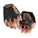 Guanti da Ciclismo Bici Taglia L Sportivi Nero Arancione