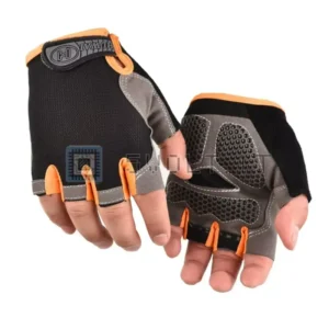 Guanti da Ciclismo Bici Taglia L Sportivi Nero Arancione