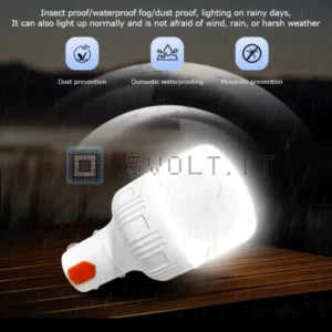Lampada a LED Ricaricabile USB per Esterni Campeggio Pesca