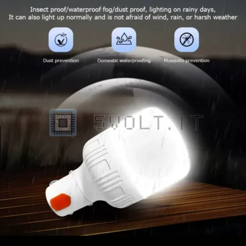 Lampada a LED Ricaricabile USB per Esterni Campeggio Pesca