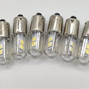 2 Lampadine Luce Bianca 4 LED SMD5050 12V BA9S baionetta T4W W6W auto camion