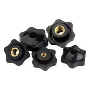 5pz Manopola Zigrinata a Stella M8 Metrica per Serraggio - immagine 1