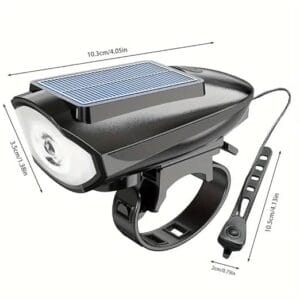 Luce anteriore per bicicletta con ricarica solare per ciclismo bici