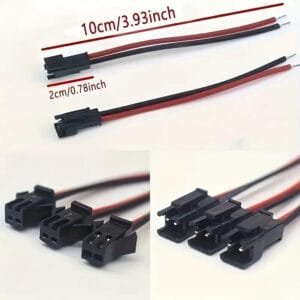 2 paia 4 pezzi Connettore SM Spina Filo Terminale Giunzione Maschio-femmina - immagine 3