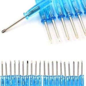 Set Di 10 Cacciaviti Mini Blu Strumento Riparazione A Croce Scanalata Da 2 Mm - immagine 1
