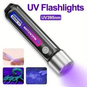 Torcia UV LED 395NM ultravioletta ricaricabile USB polimerizzazione portatile