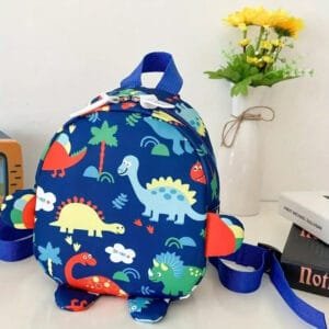 Zaino cartella per bambini dai 3 ai 6 anni scuola elementare asilo in nylon blu