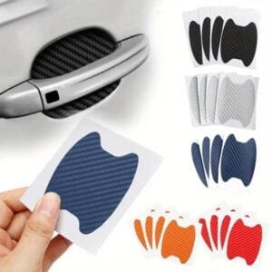 4 pezzi Adesivo Porta Auto Proteggi Graffi maniglia Coperture Resistenti nero
