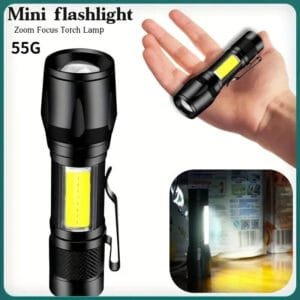 Torcia Ultra Luminosa Ricaricabile Con Lampade A LED T6 4 Modalità