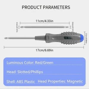 penna Misuratore 2-in-1 con Cacciavite con Punte a Taglio LED tester tensione - immagine 4