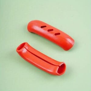 2 pezzi rossi Maniglia In Silicone Per Pentola Resistente Alle Alte Temperature