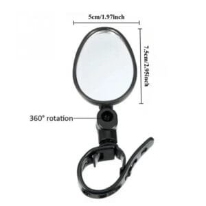 Specchio retrovisore per bicicletta universale angolo di 360 gradi in silicone - immagine 3