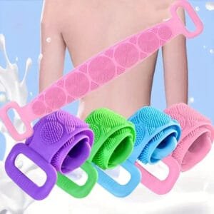 SPAZZOLA DA BAGNO PER PULIZIA E MASSAGGIO SCHIENA IN SILICONE SCRUBBER DOCCIA