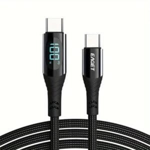 100W Tipo C a C Cavo dati per ricarica rapida  in nylon Tipo C-Tipo C 2 metri