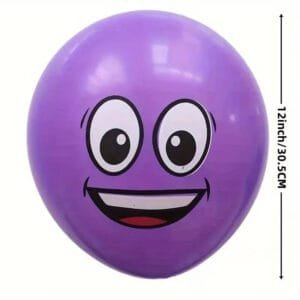 25 Pezzi Di Palloncini Colorati In Lattice Con Faccia Felice Adatto per feste - immagine 3