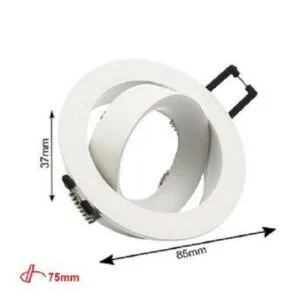 Faretto incasso Gu10 MR16 foro 75mm Orientabile BIANCO supporto