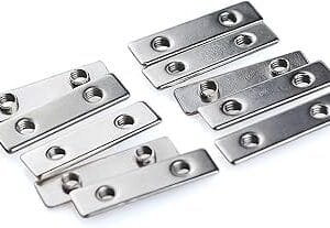 2 Pz N35 40*10*3-4mm Magneti Fori 4mm Lungo Foglio Magnete Al Neodimio