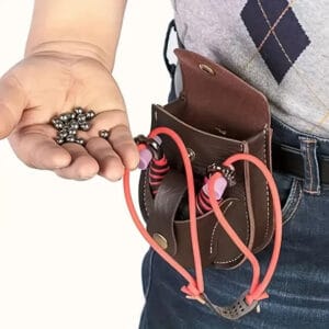 Fondina per Fionda in Finta Pelle Resistente Cintura Regolabile Escursionismo - immagine 3